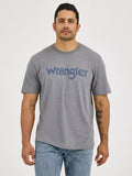 Mens Wrangler Kabel Logo T-Shirt - Pewter