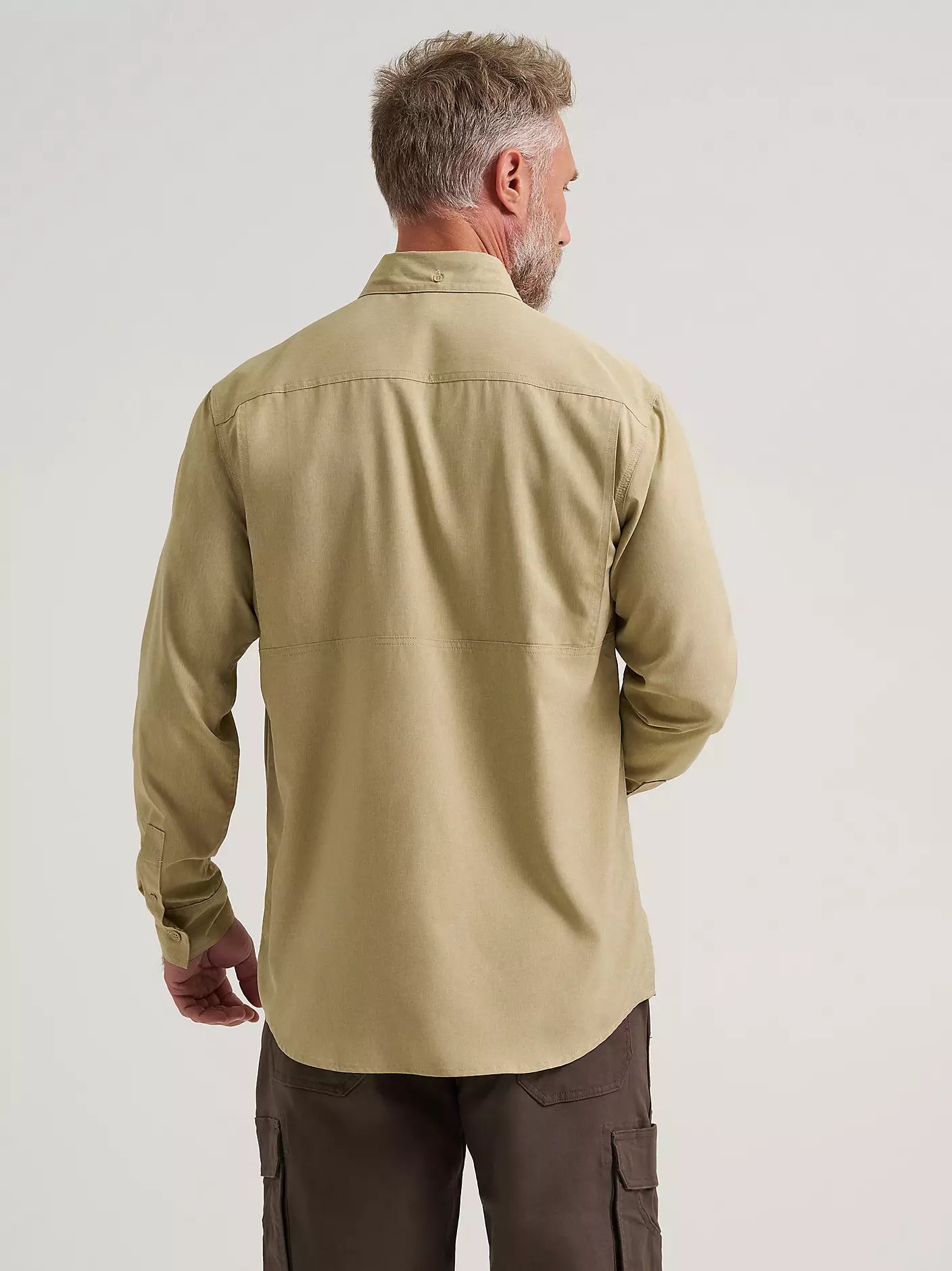 Wrangler lightweight vented work shirt - khaki