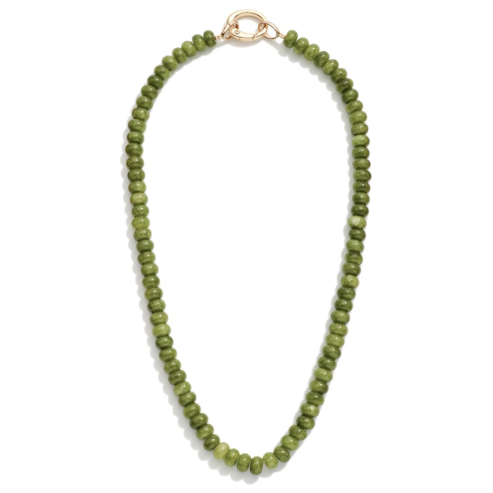 Candy stone beaded necklace