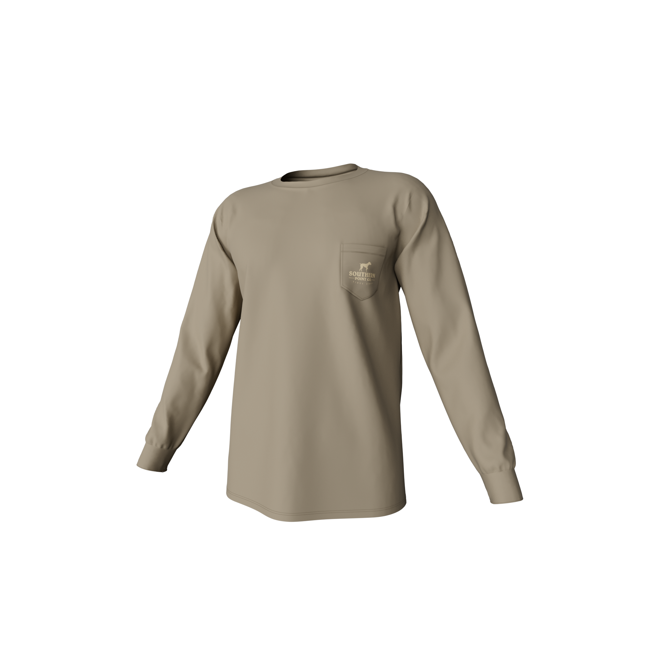 Camo Logo LS Pocket Tee Sandstone