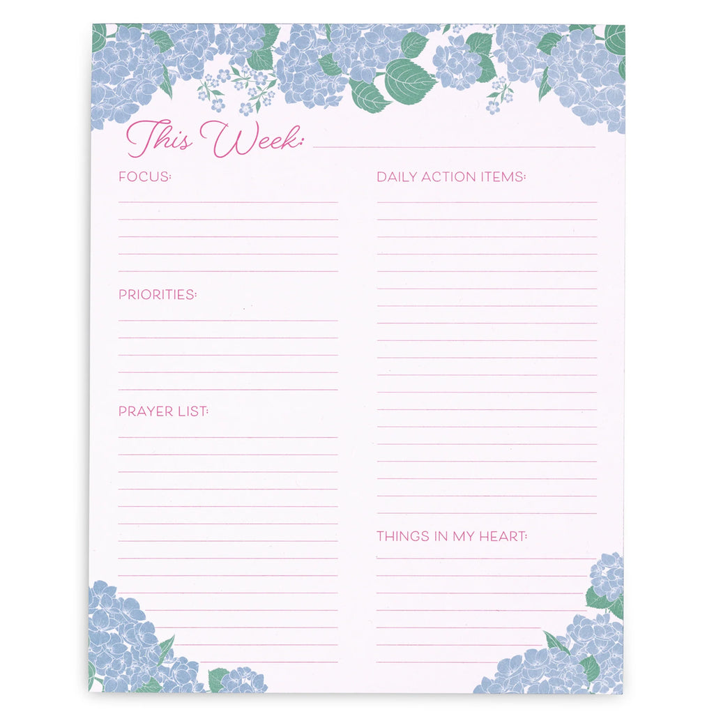 Planner Pad Hydrangea