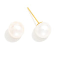 Pearl stud Earrings with gold post