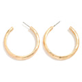 Hammered Metal Hoop Earring