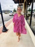 Raya Mini Dress - Pink/Multi