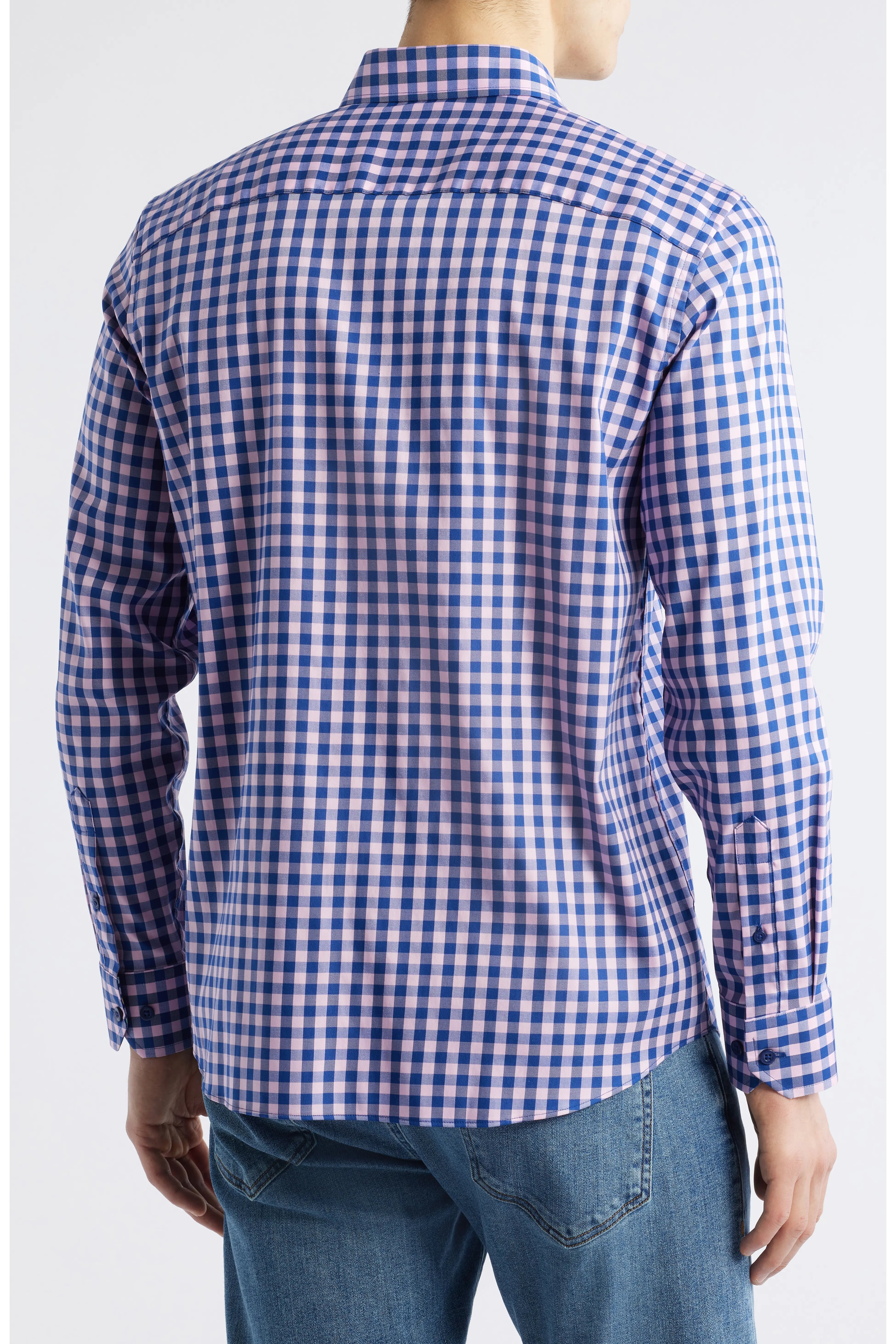 XC4 Two Toned Pink Gingham Button Down