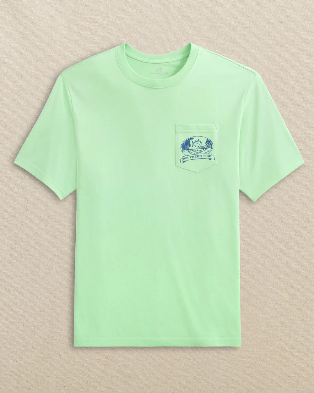 SS Palm Hammock Time to Coast Tee-Green Ash