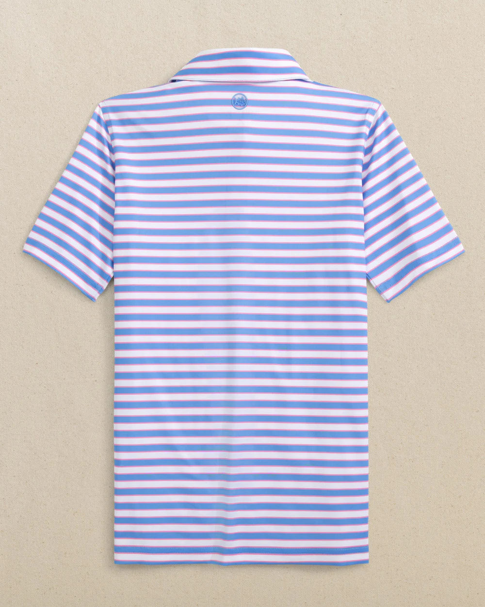 Youth SS Driver Waterway Stripe Perf Polo