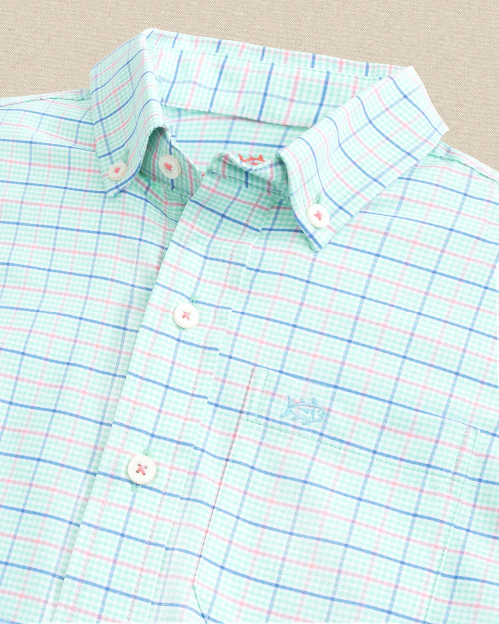 Youth LS Coastal Breeze Edisto Island Plaid Sportshirt