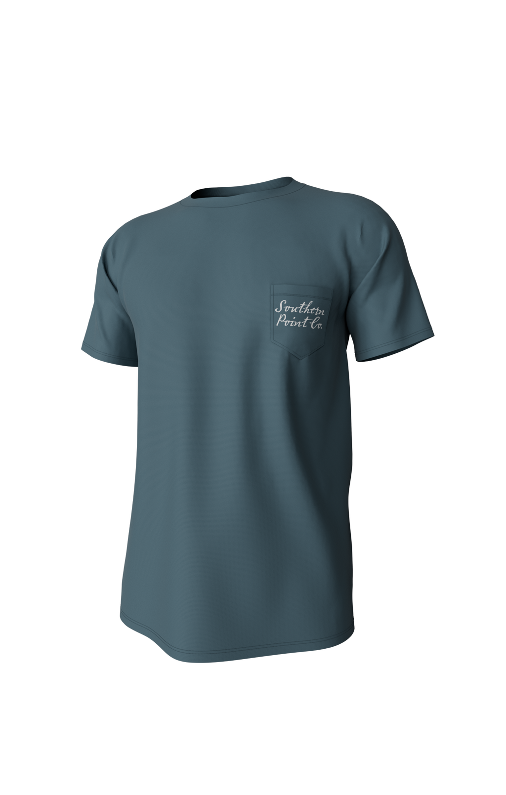 Cupped ducks ss pocket tee mallard blue