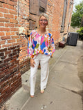 Multi Color LS Blouse