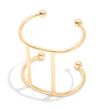 Metal Tone Open Cuff Bracelet