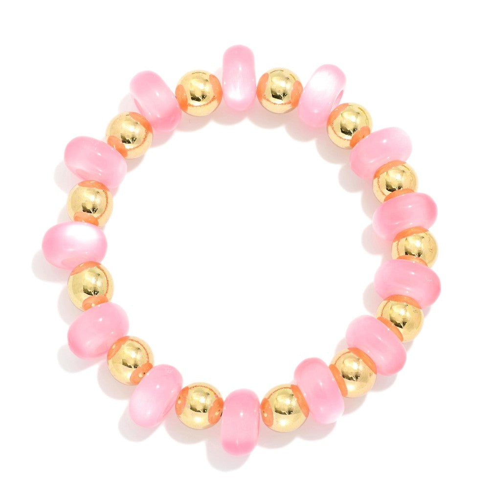 Acetate & Metal Tone Bracelet