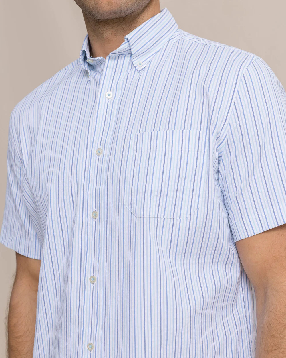 SS Coastal Breeze Marina Seersucker Sportshirt