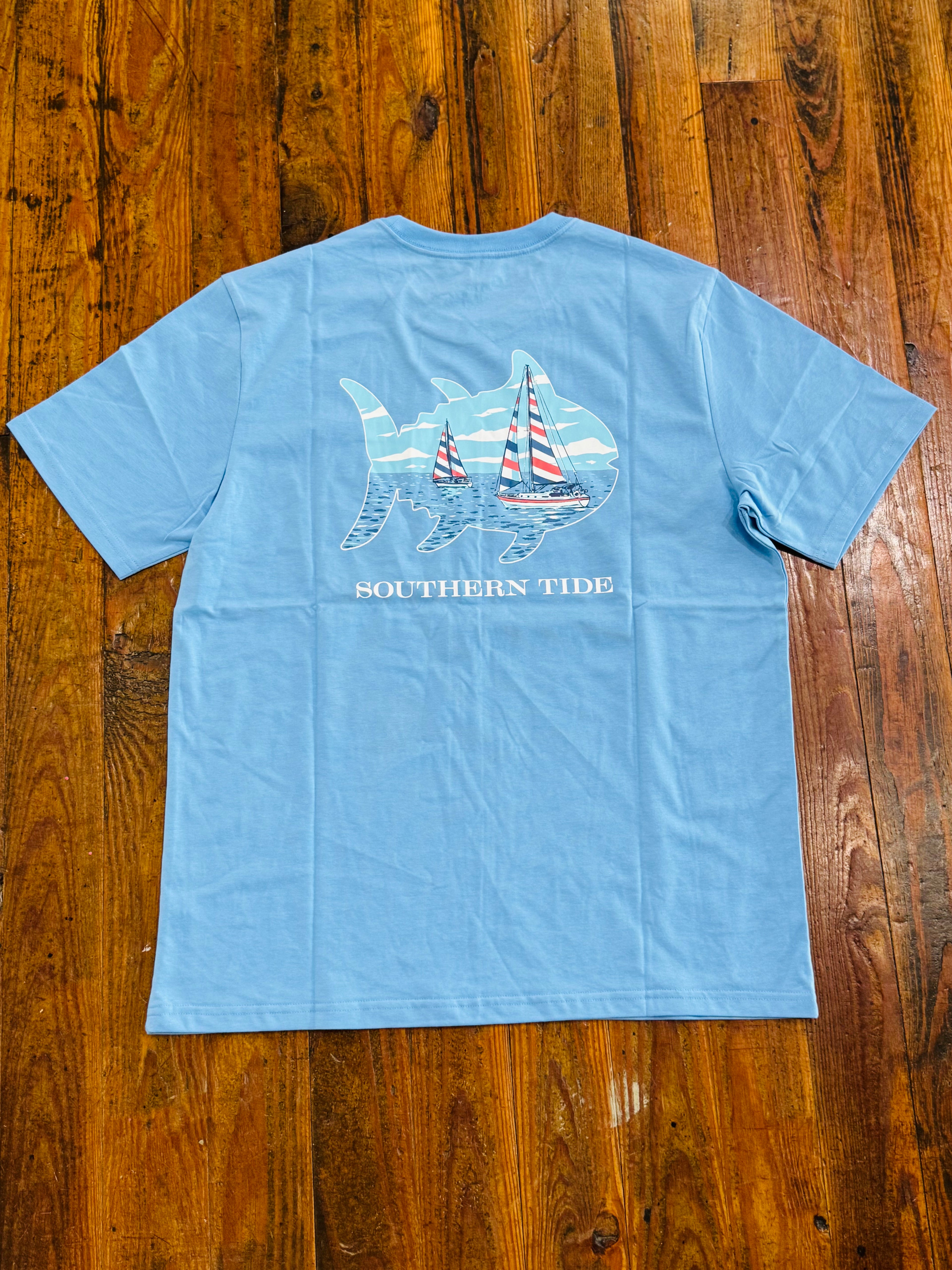 M SS SailBoat Skipjack Fill T-Shirt-Ocean Channel
