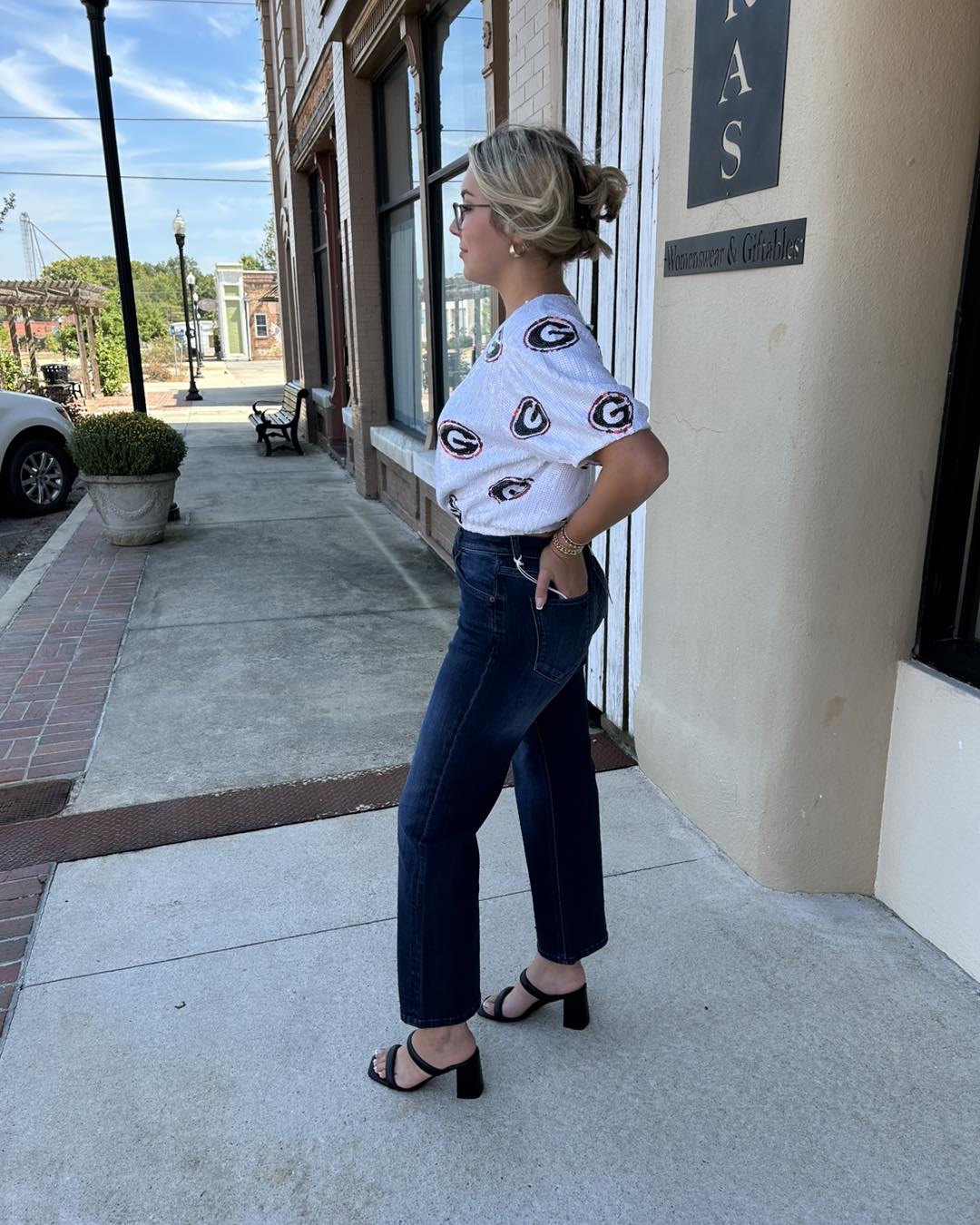 Performance denim+High Rise straight- Moonlight