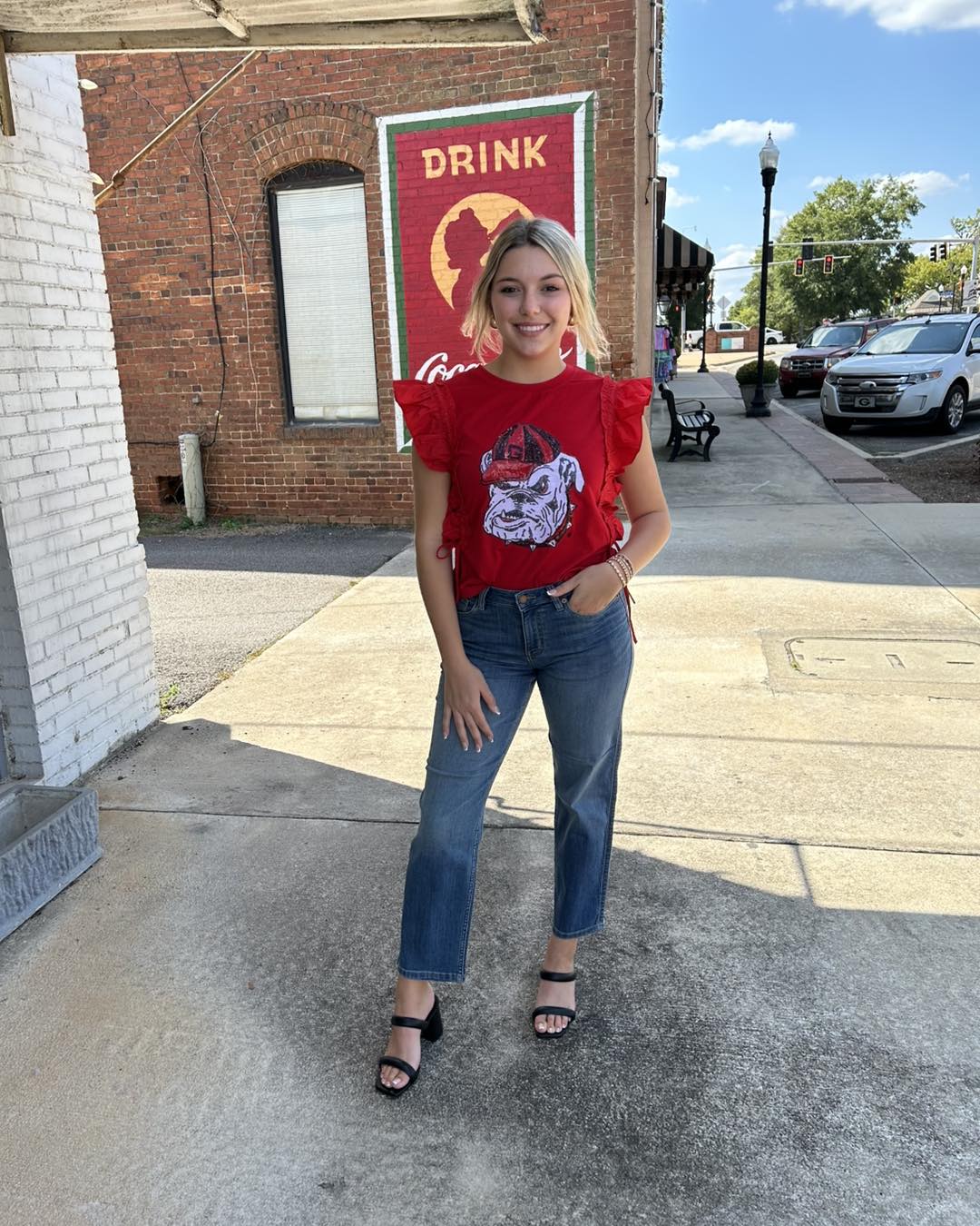 Performance denim+Mid rise straight-blue ash