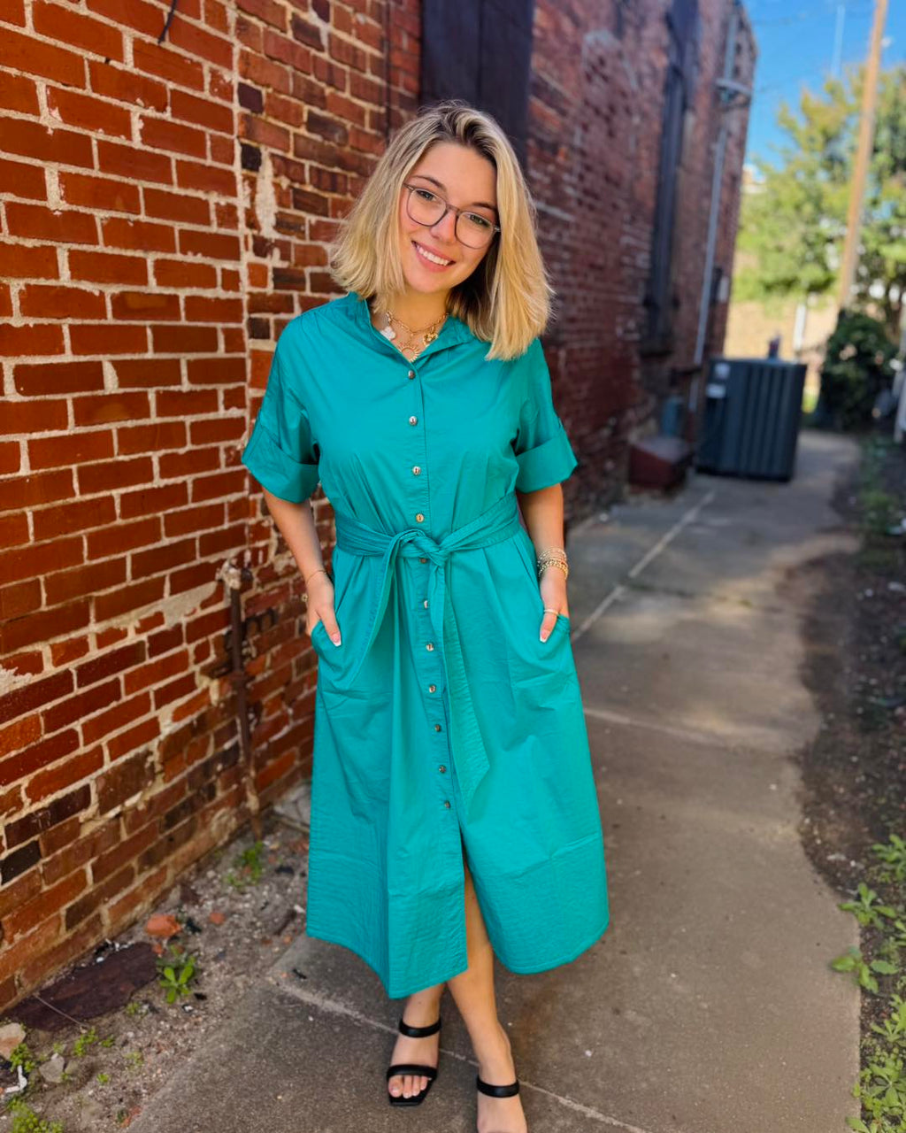 Southern Tide Shelbi Midi Dress Spruce Shade