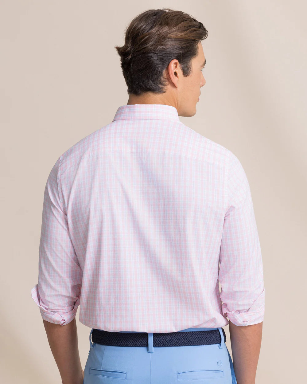 LS Coastal Breeze Precheck Plaid Sportshirt
