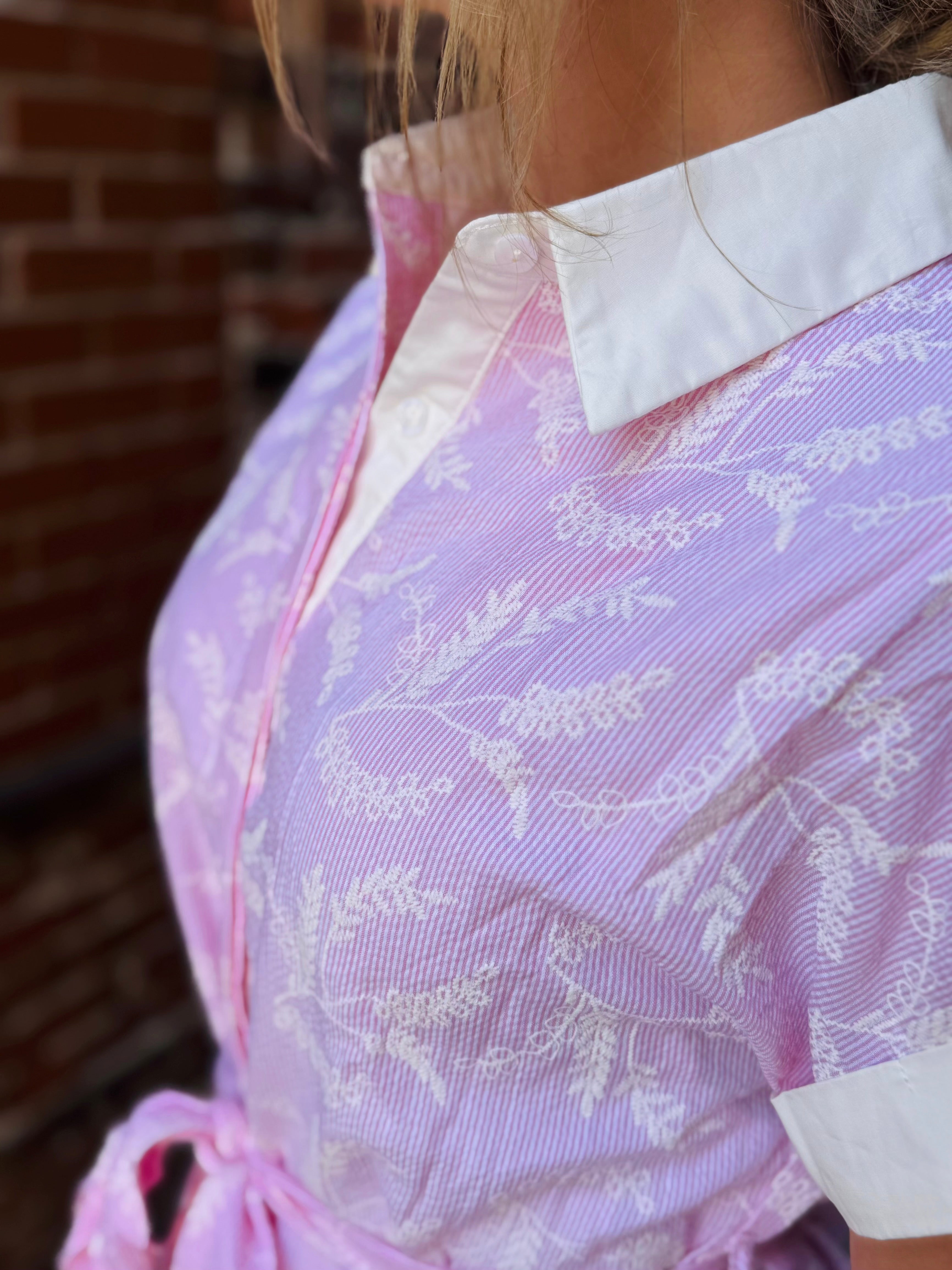 Pink Tie Maxi Dress