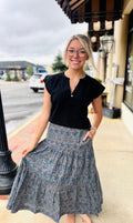 Tiered Cotton Skirt