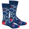 Navy Blue Circle Stars