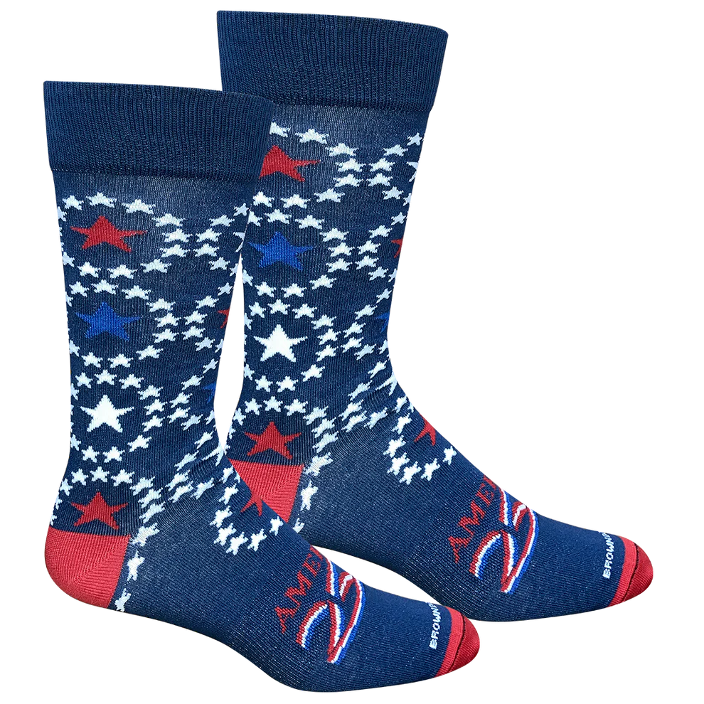 Navy Blue Circle Stars