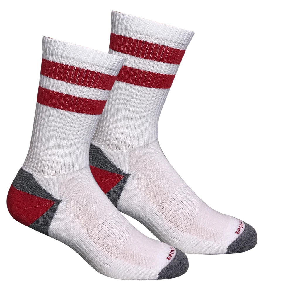 Double Up Sport Crew- White/Red