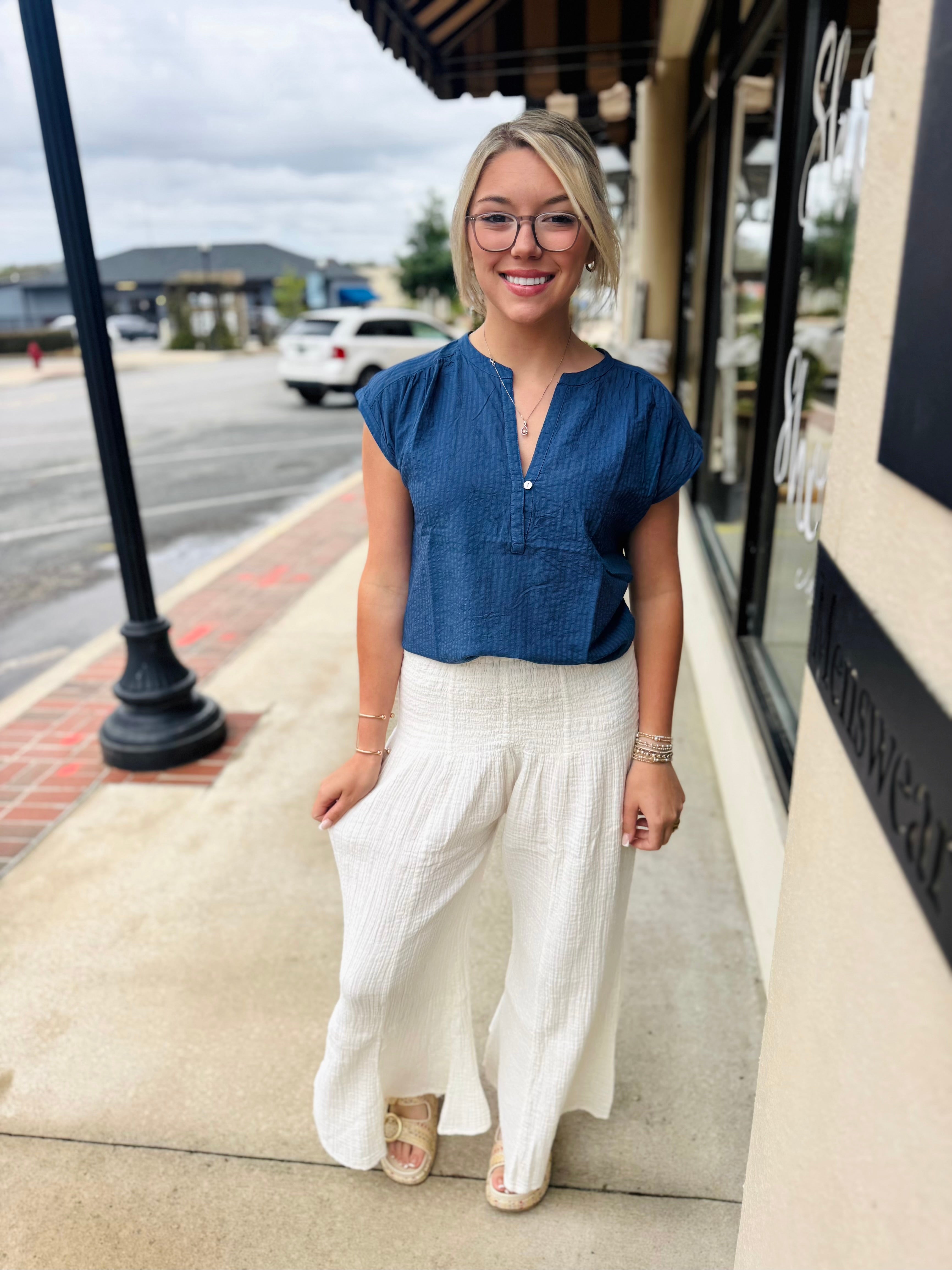 Apra Double Cotton White Pants