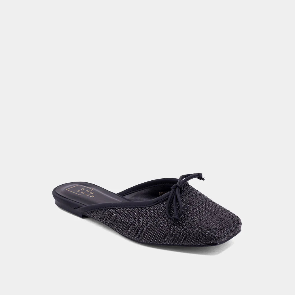 Black woven Andrea slip on