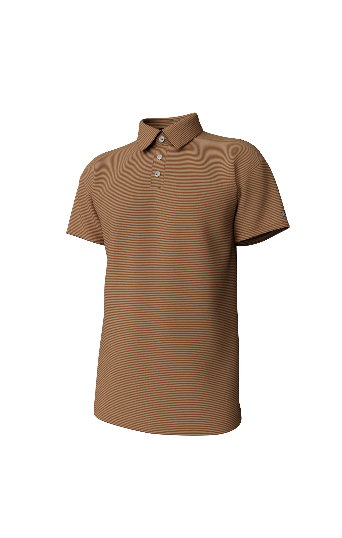 Hinton Stripe Polo Adobe/sandstone