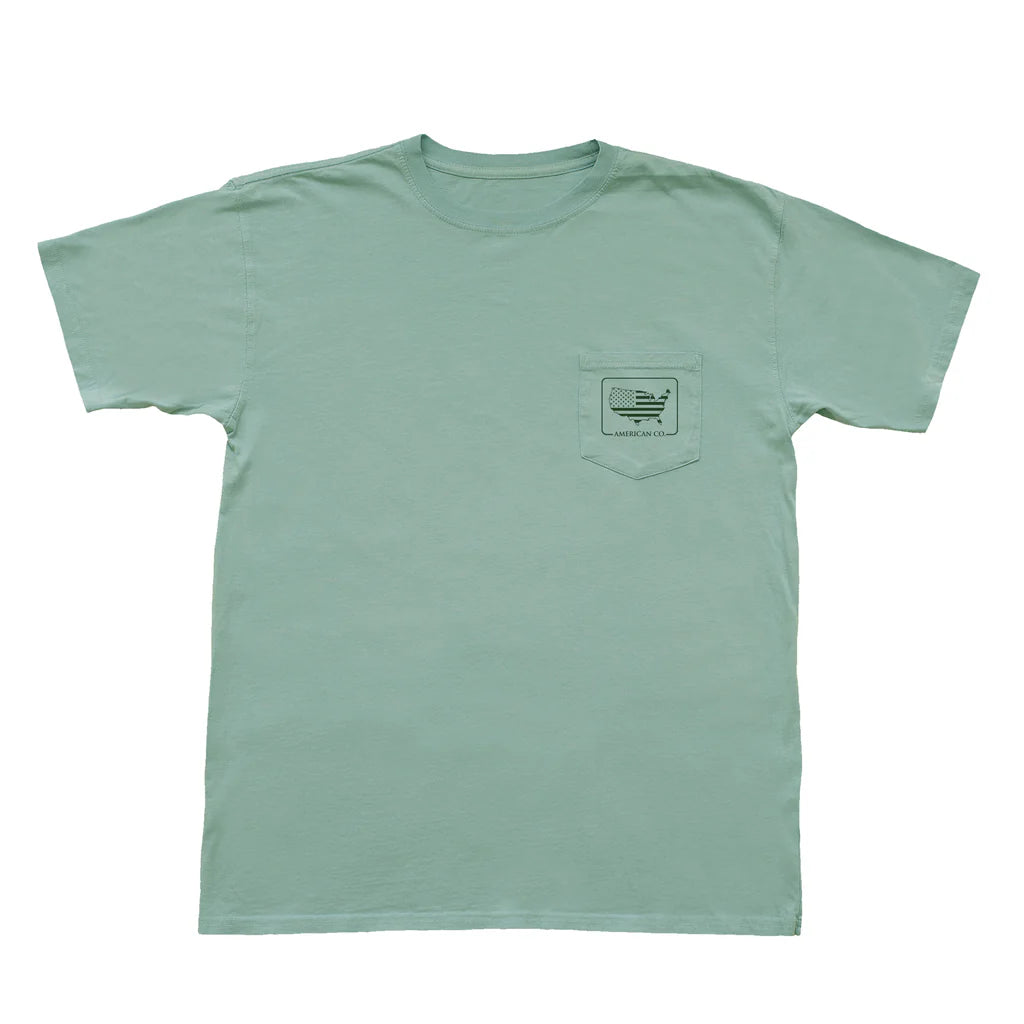 American Co Augusta Traditions SS Pocket tee-Aquafoam