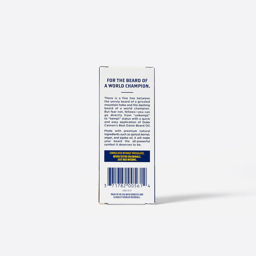 Duke Cannon Beard Oil - Best Damn 1oz