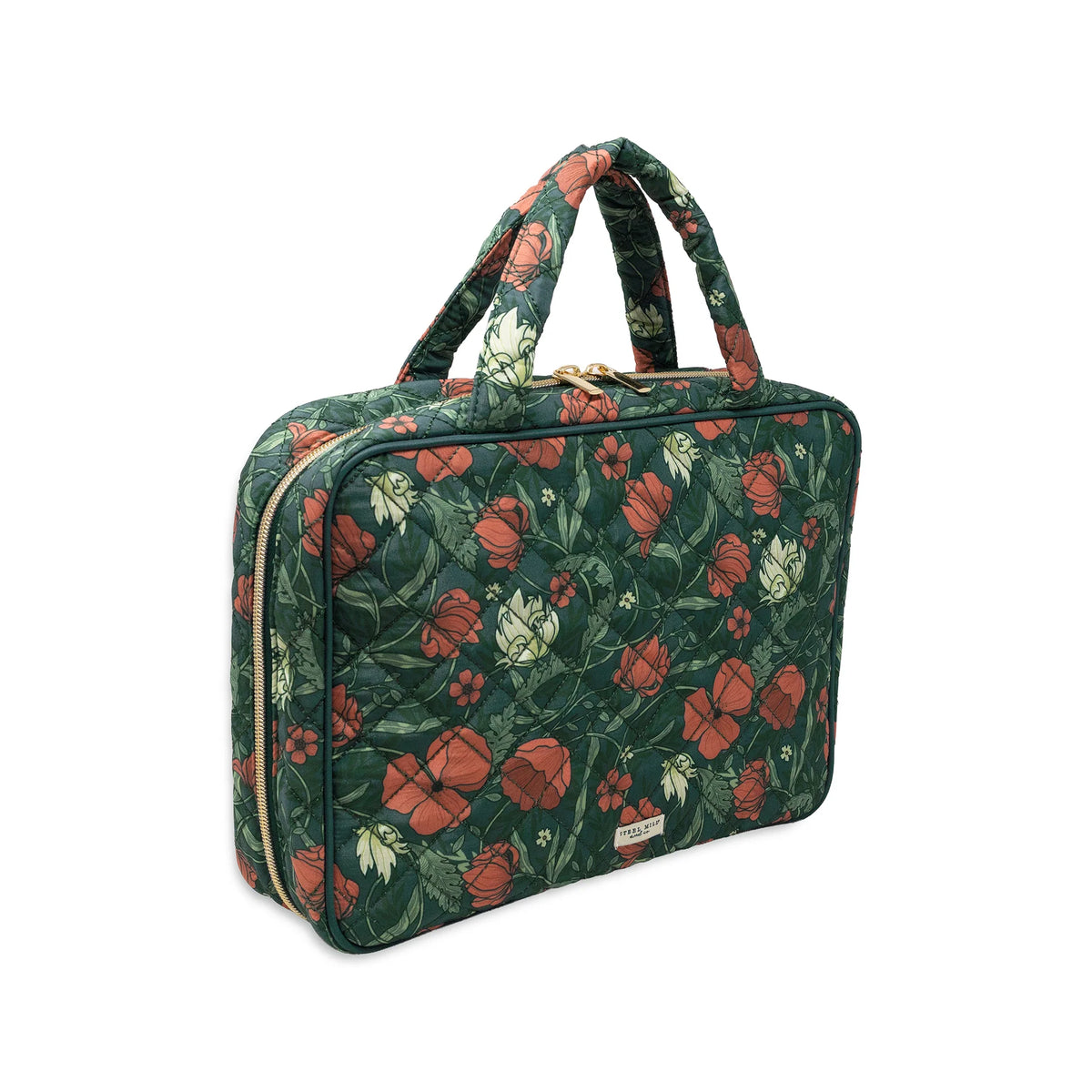 Quilted bible cover - Morris green