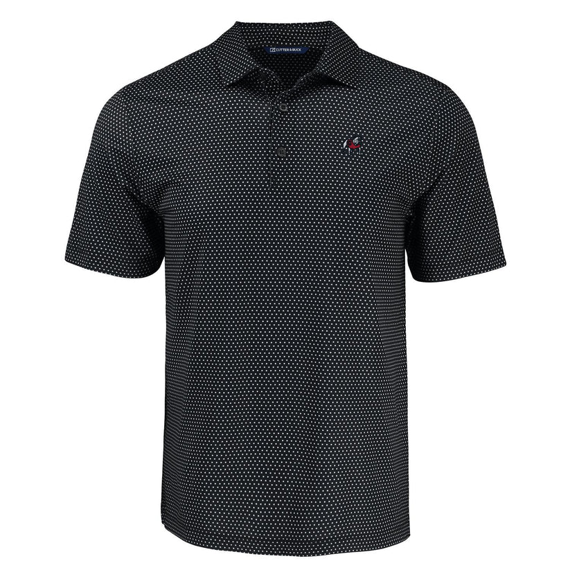 pike eco shadow check print polo uga black