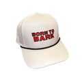 Born To Bark 5 Panel Perf Hat- White