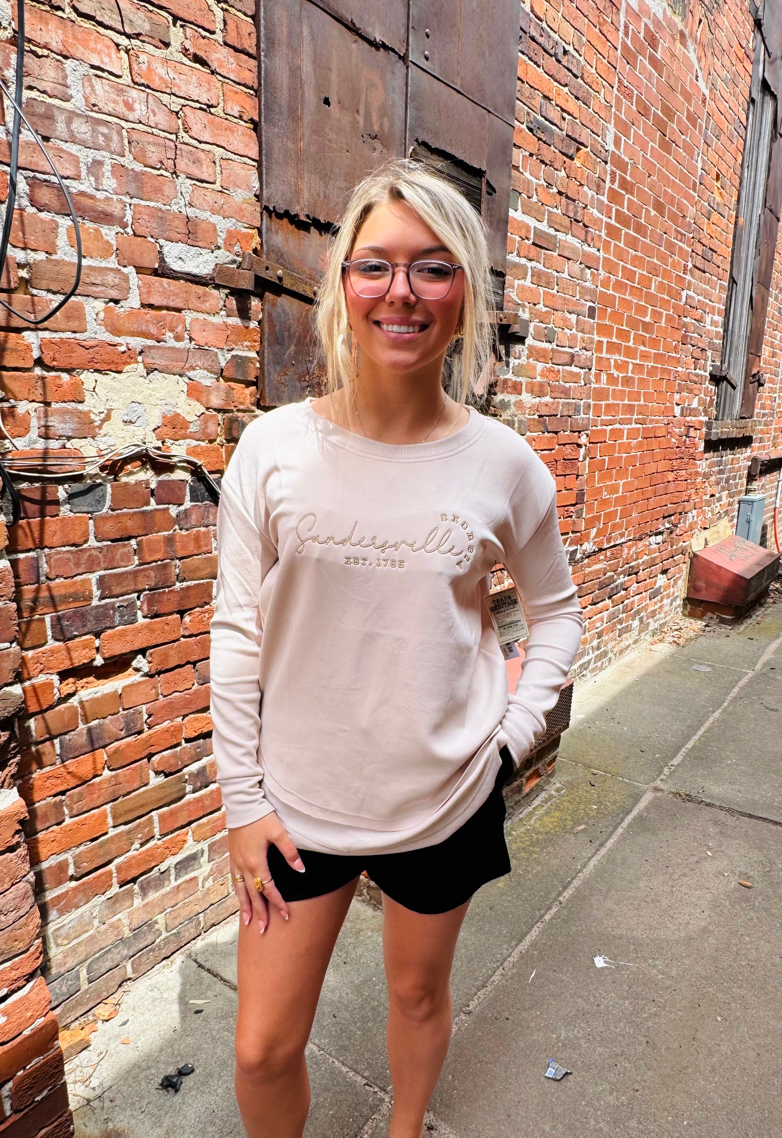 Plush Crewneck With Round Hem