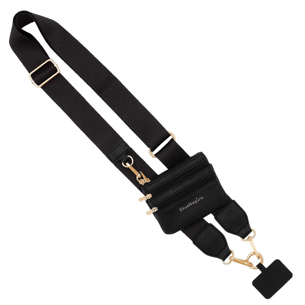 Clip & Go Strap w/ Pouch- Black