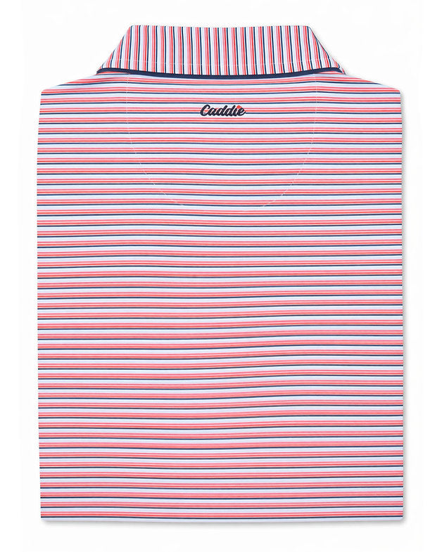 Caddie Independence Polo Red/White/Blue