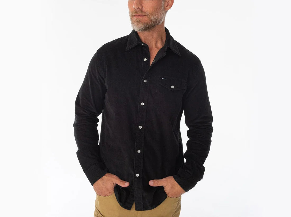corduroy pearl snap midnight oil