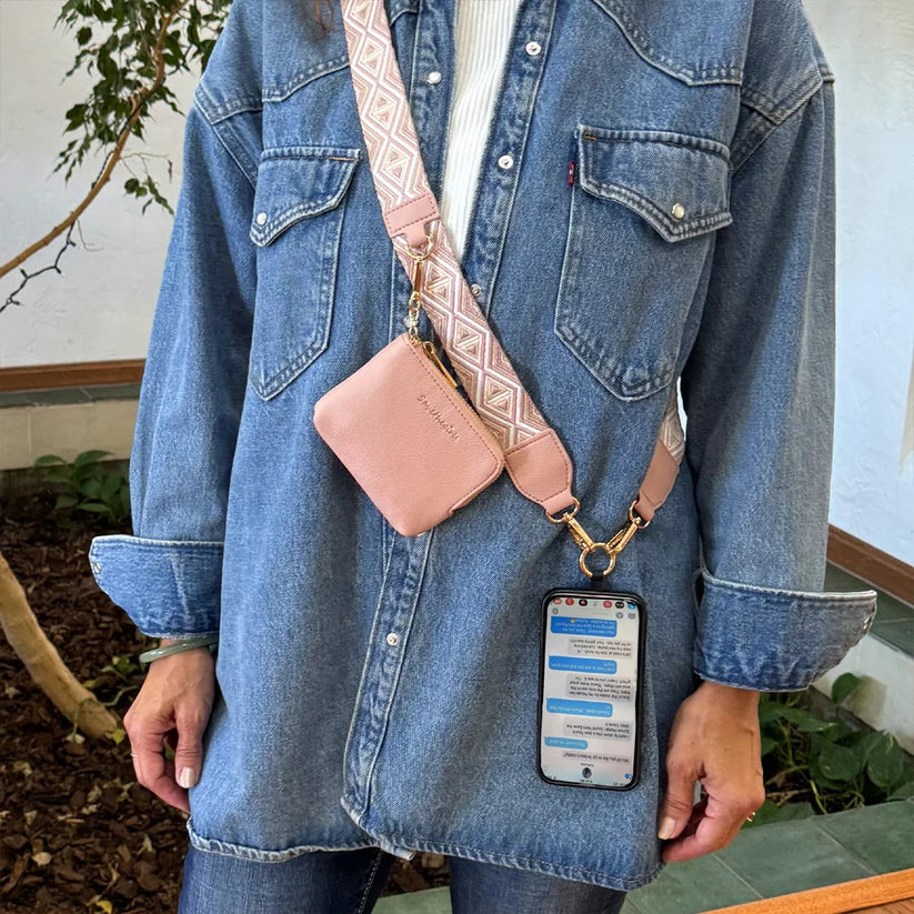 Clip & Go Strap w/ RFID Pouch- pink