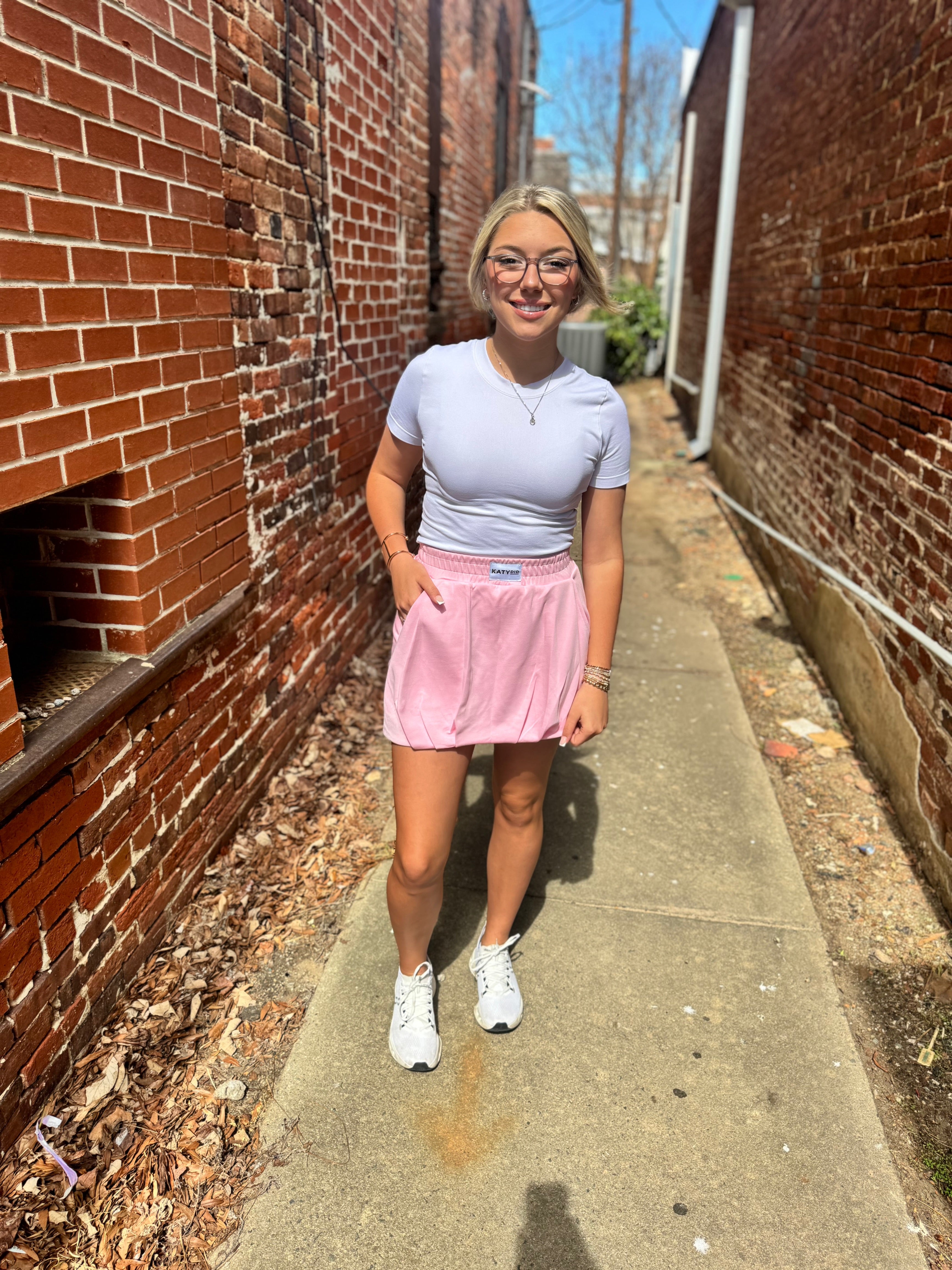 Bubble Scuba Skirt -Pink