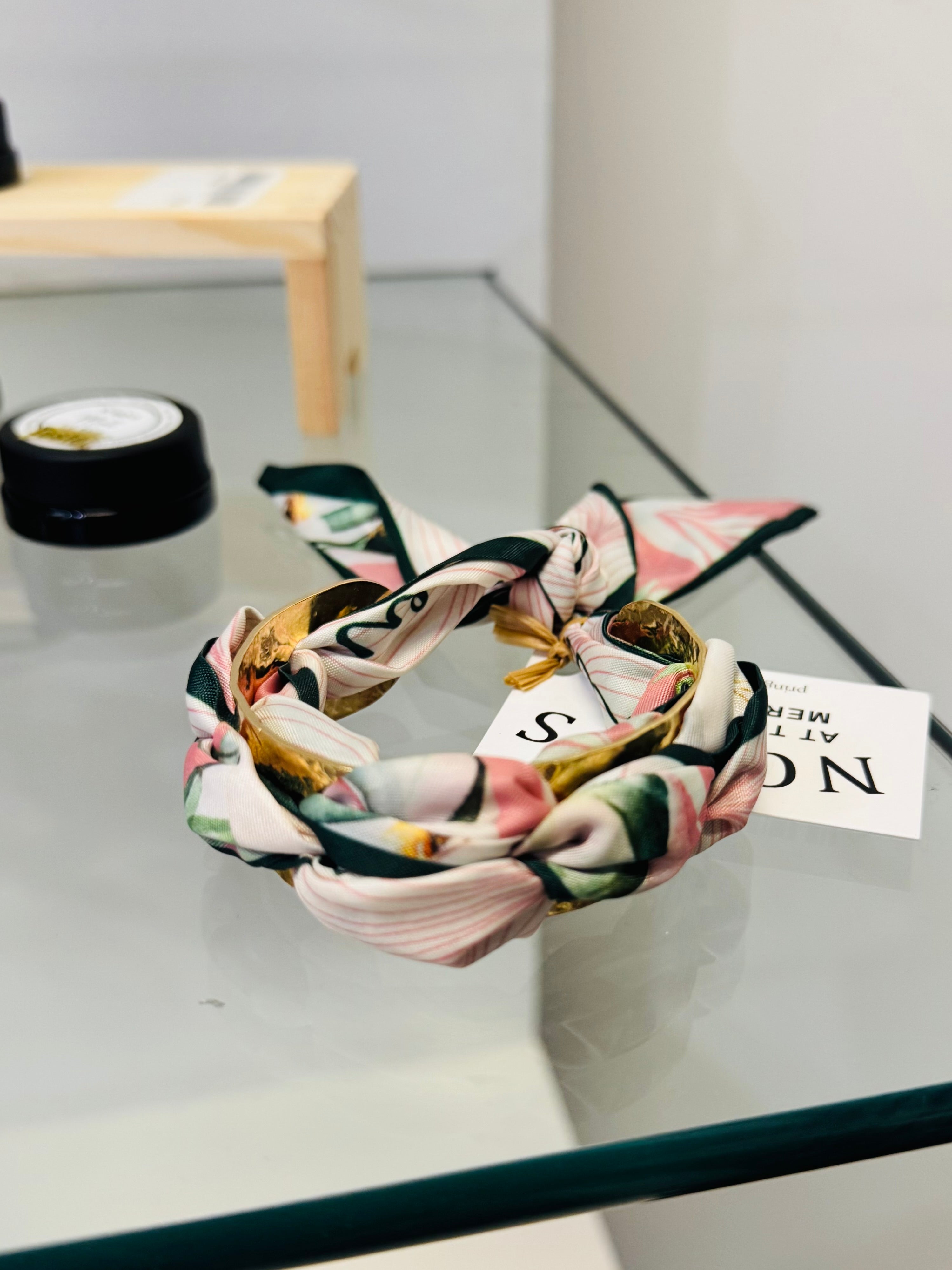 Textured Bangle Woven Bandana Bracelet