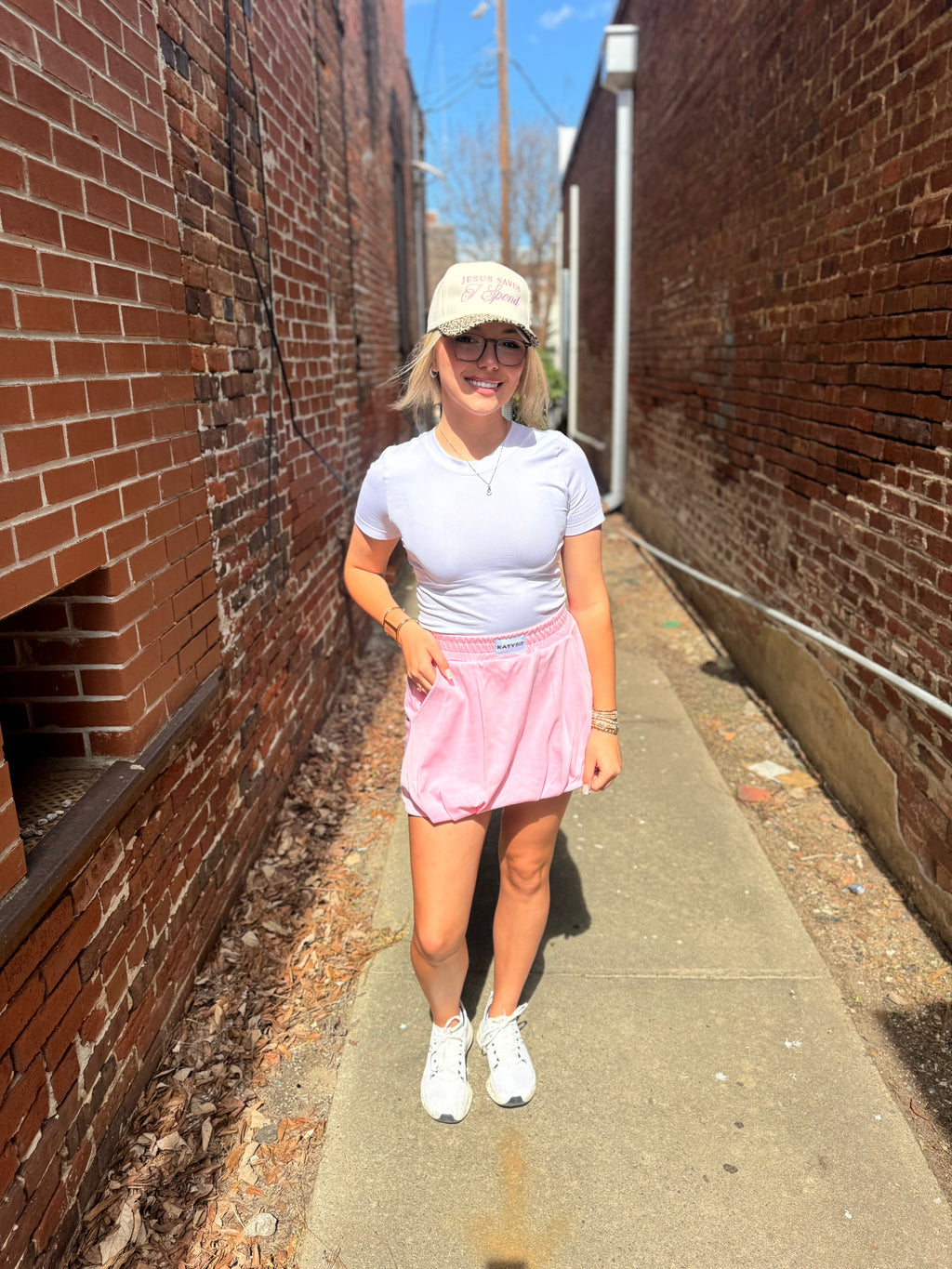 Bubble Scuba Skirt -Pink