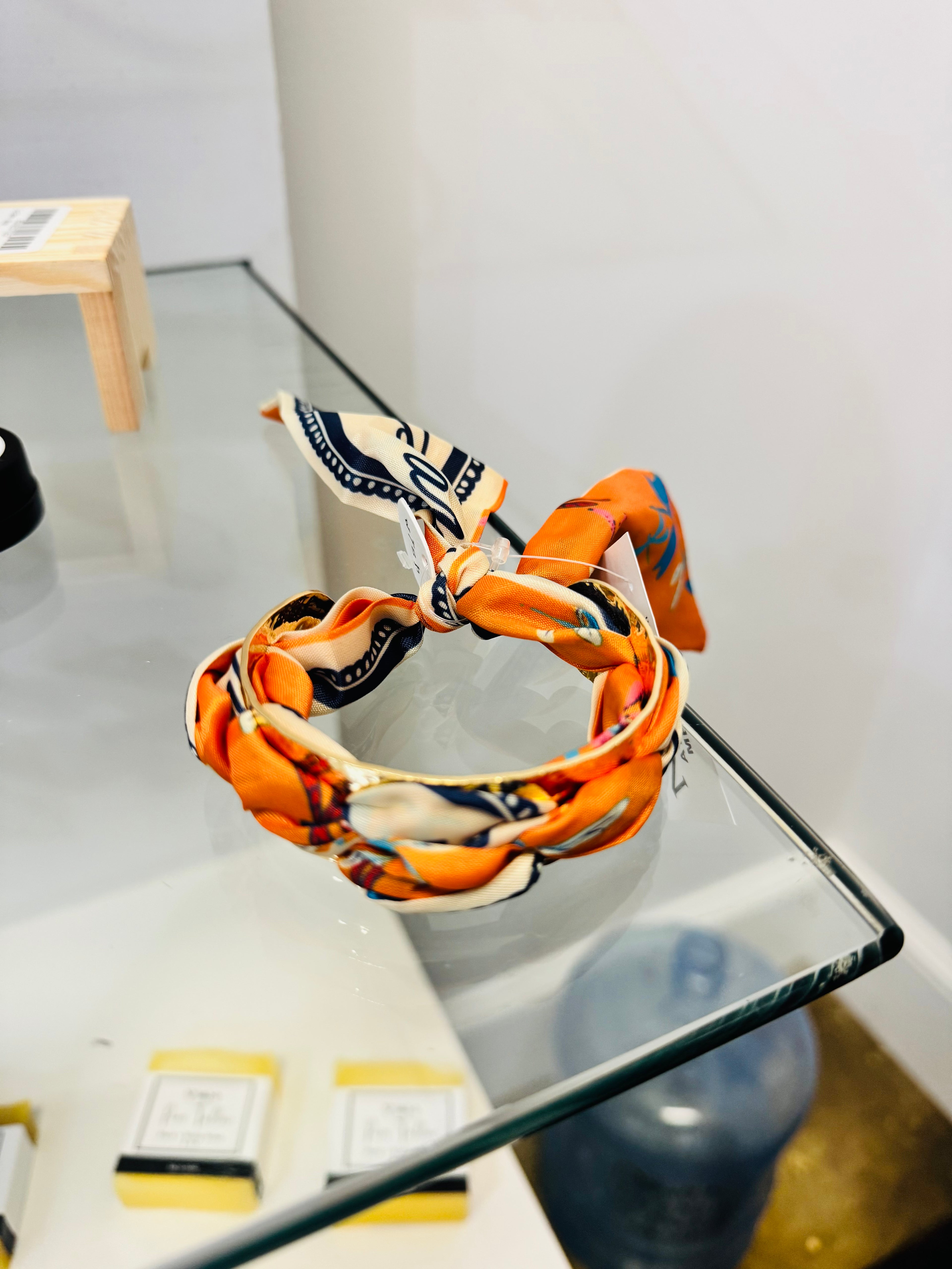 Textured Bangle Woven Bandana Bracelet