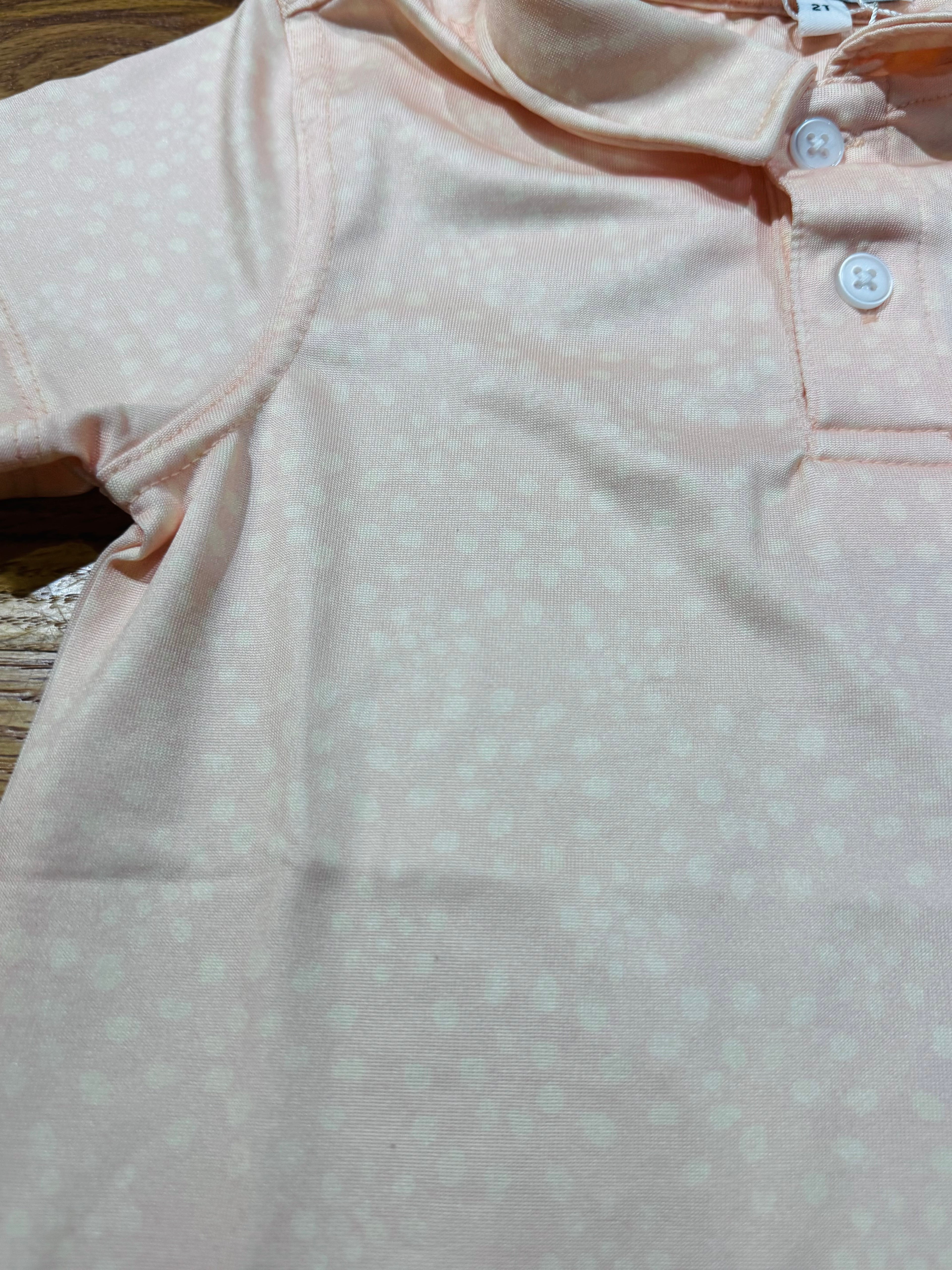 Youth Peach Drip Performance Polo