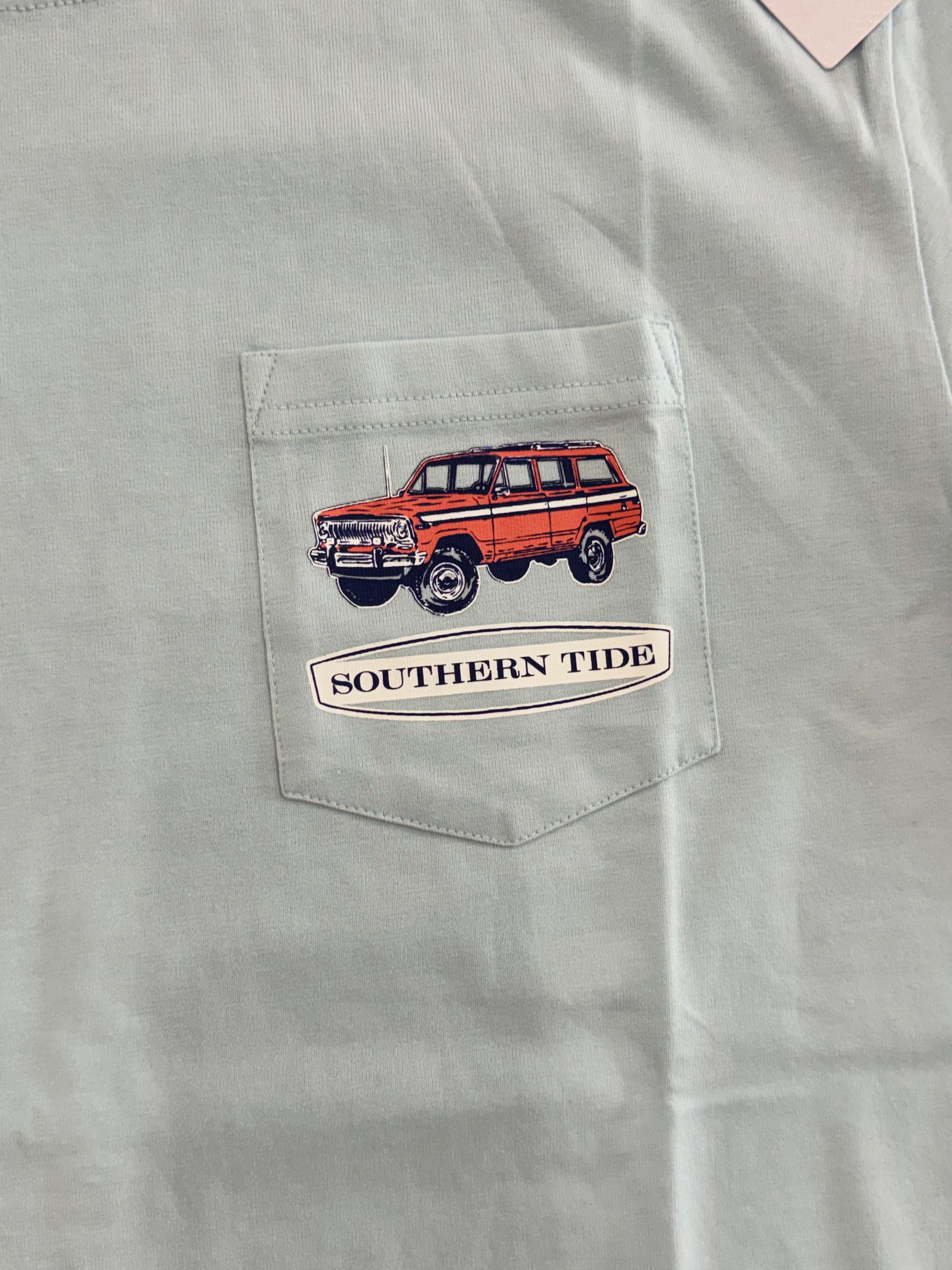 M SS Marsh Wagon T-shirt-Clear Day Blue