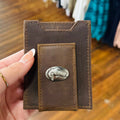 Light Brown Crazy Horse Front Pocket Wallet