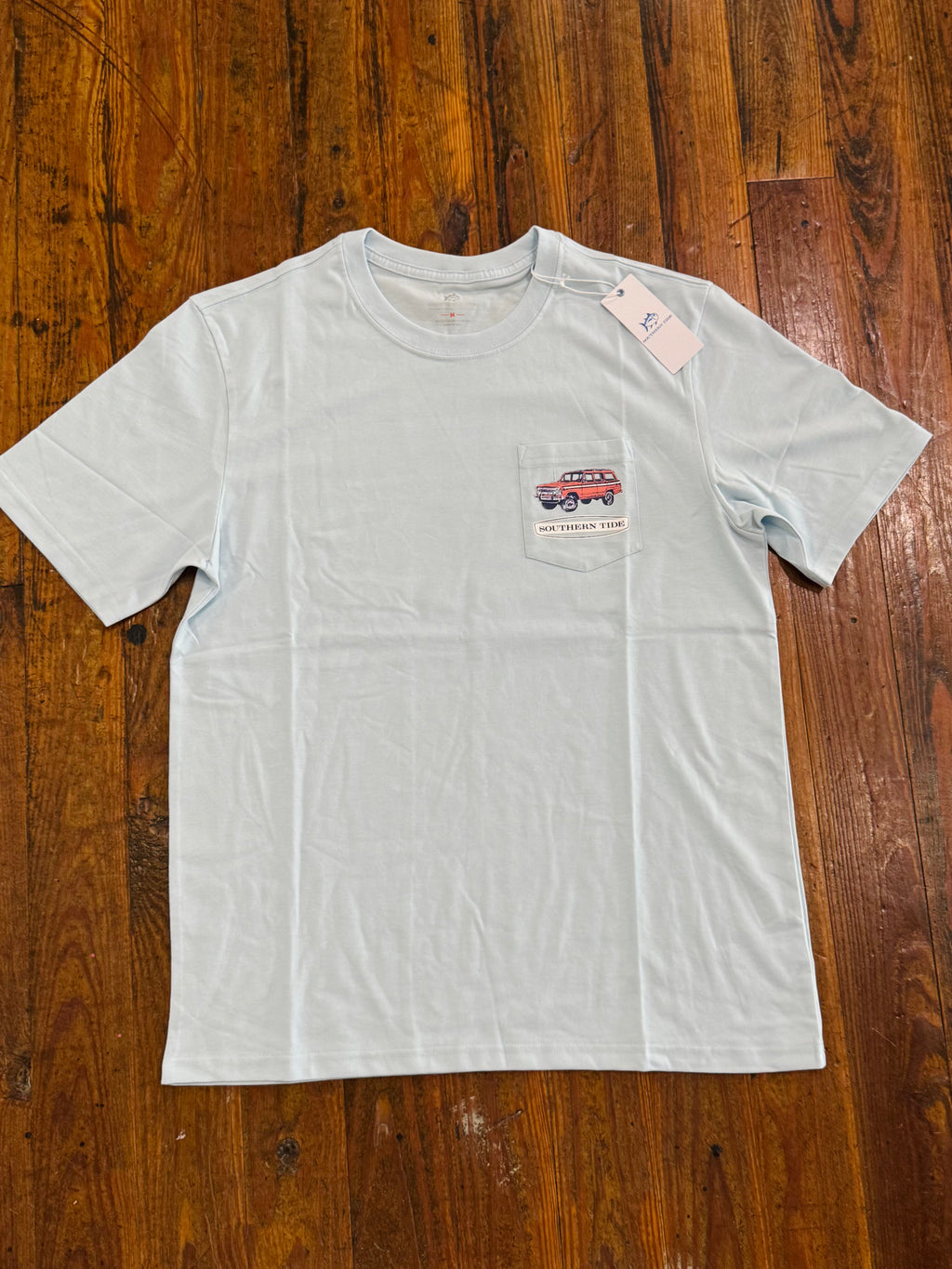M SS Marsh Wagon T-shirt-Clear Day Blue