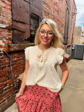 Linen Top-Ivory