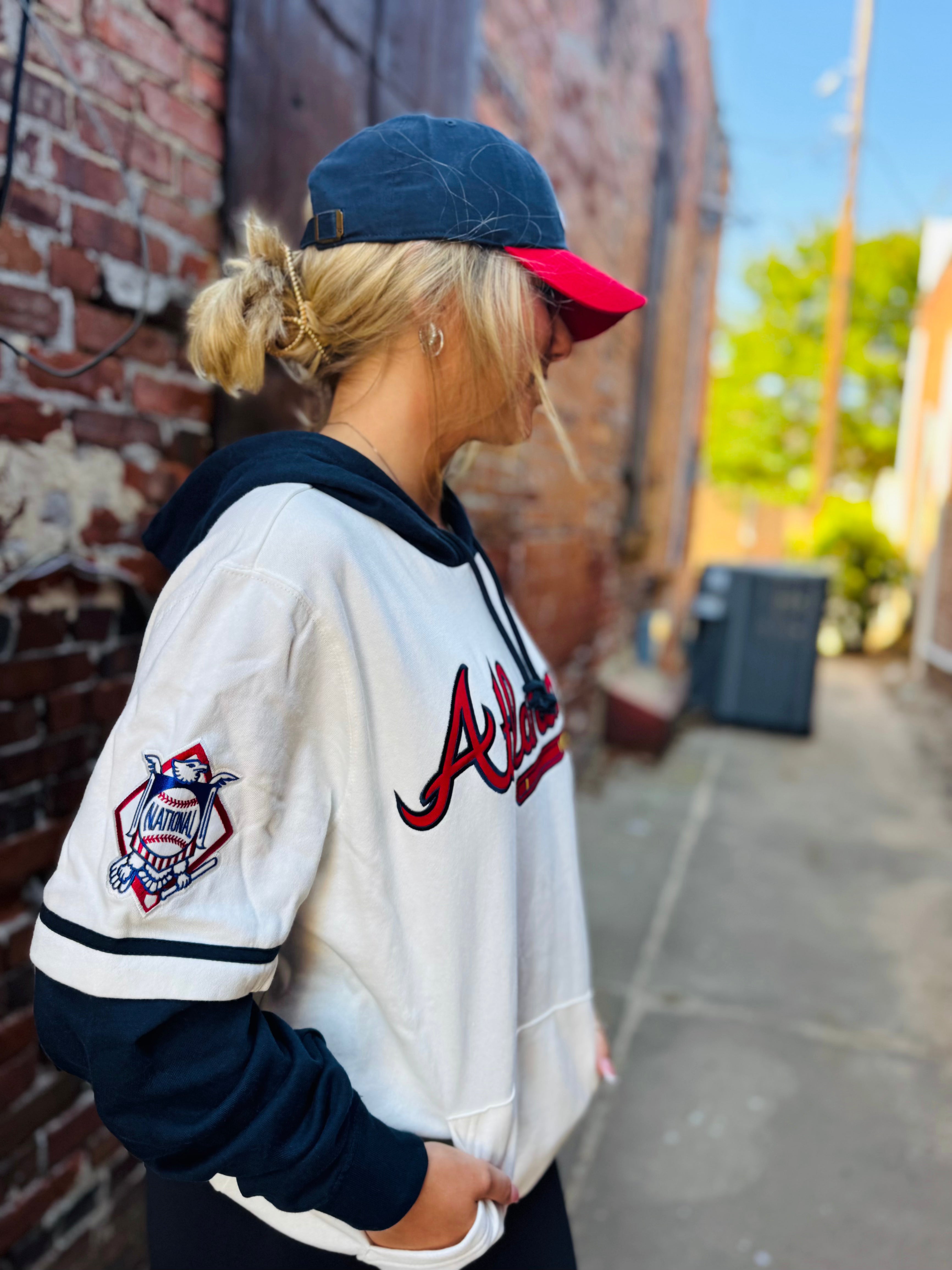 Atlanta Braves Cooperstown Whitewash Trifecta Shortstop Pullover